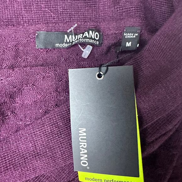 Murano Modern Performance Pullover‎ Lightweight Sweater Size Medium Burgundy - Picture 6 of 10